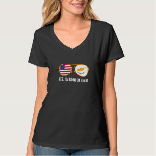 Usa Cyprus Flag Sunglasses Cypriot Americans T-Shirt