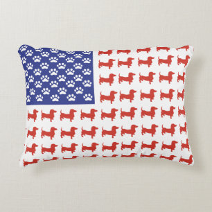 USA Dachshund Decorative Cushion