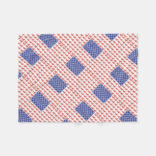USA Dachshund Fleece Blanket