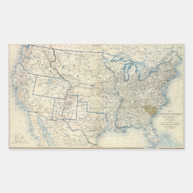 USA Dec 1860 Rectangular Sticker (Front)