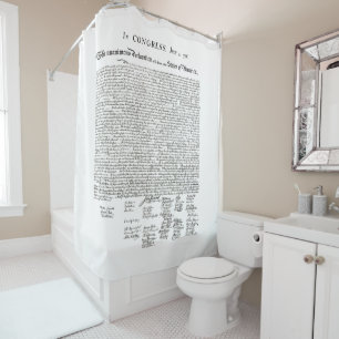 USA Declaration of Independance Shower Curtain