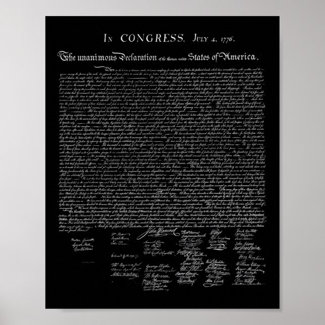 Usa Declaration Of Independence American  Poster (Front)