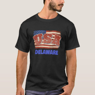 Usa Delaware State Retro Vintage Delaware Patrioti T-Shirt
