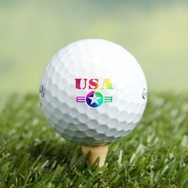 USA Design, Custom Gifts, Personalised Callaway  Golf Balls (Insitu Tee)