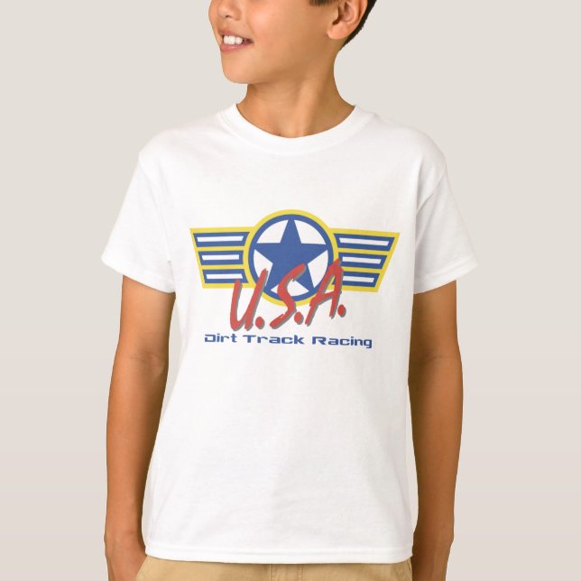 USA Dirt Track Pit Crew T-Shirt (Front)