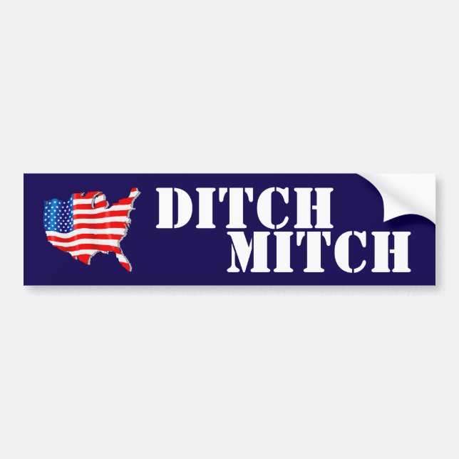 USA Ditch Mitch McConnell Kentucky Senator too old Bumper Sticker (Front)
