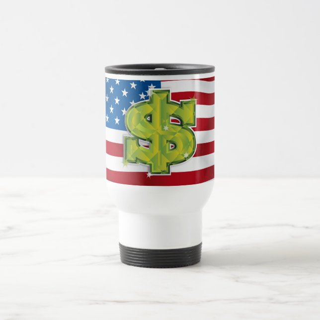 USA Dollar Travel Mug (Center)