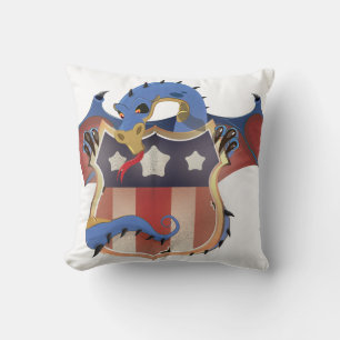 USA Dragon Vintage Shield Cushion