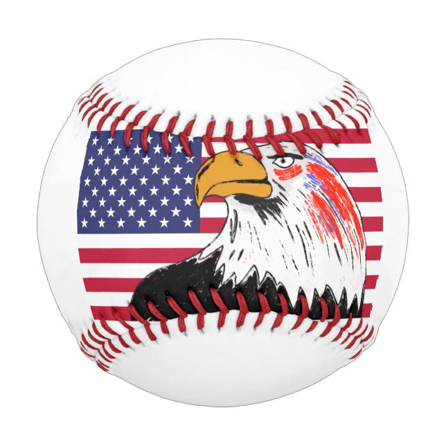 USA Drawing of an Eagle Baseball (Front)