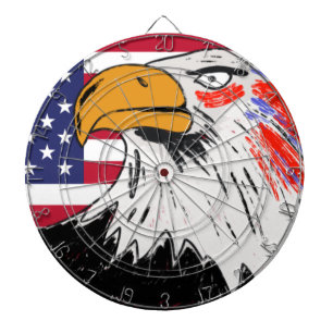 USA Drawing of an Eagle Dartboard