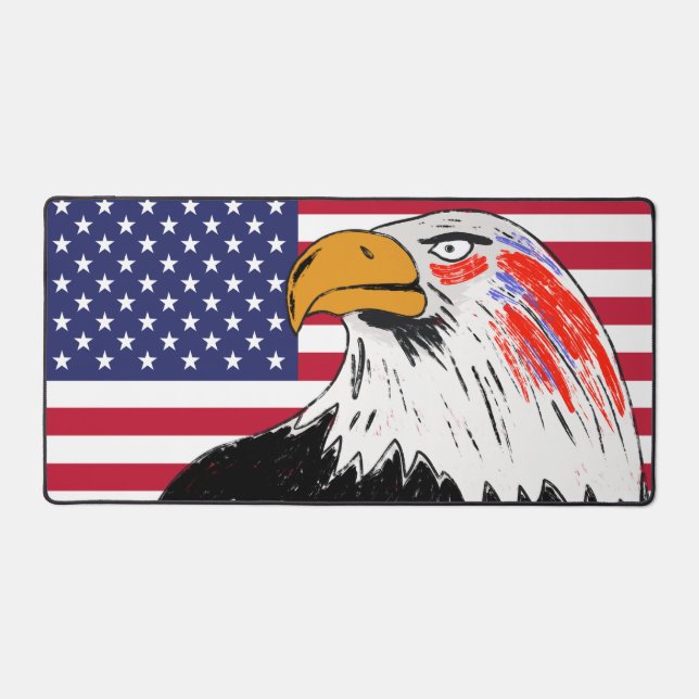 USA Drawing of an Eagle Desk Mat (Front)