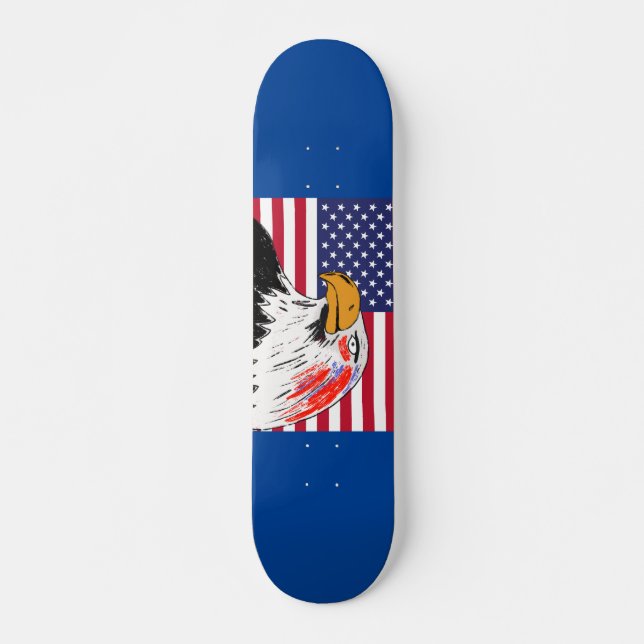 USA Drawing of an Eagle Skateboard (Front)