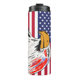 USA Drawing of an Eagle Thermal Tumbler
