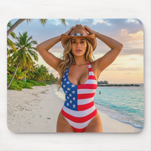 USA Dream Girl 1 Mouse Mat (Front)