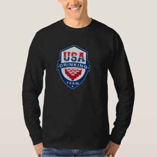 USA Drinking Team 4th of July Funny Independence D T-Shirt