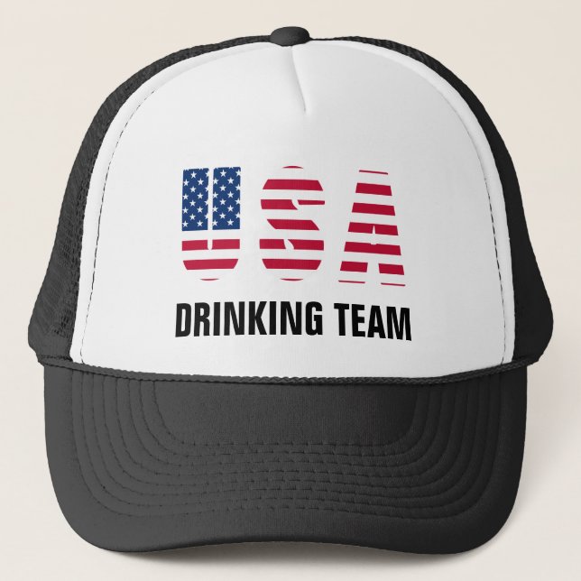 USA Drinking Team Trucker Hat (Front)