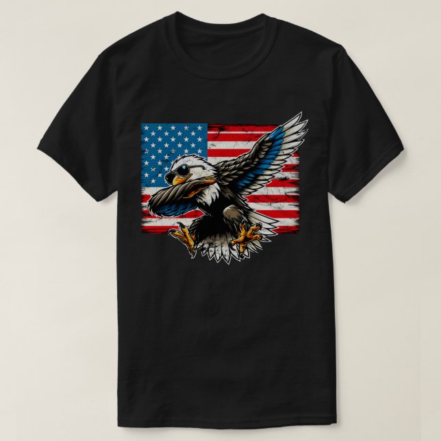 USA Eagle Dabbing T-Shirt (Design Front)