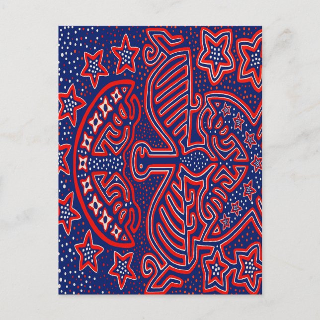 USA Eagle Democratic Patriot Postcard (Front)