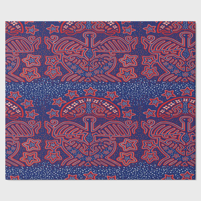 USA Eagle Democratic Patriot Wrapping Paper (Seam)