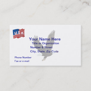 USA Eagle Flag Business Card