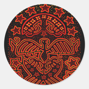 USA EAGLE PATRIOT - FIGHT FOR DEMOCRACY! CLASSIC ROUND STICKER