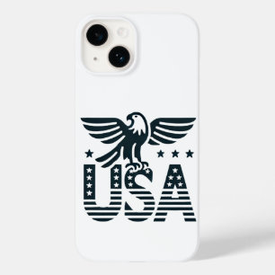 USA Eagle Patriotic Desig -Stars and Stripes Style Case-Mate iPhone 14 Case