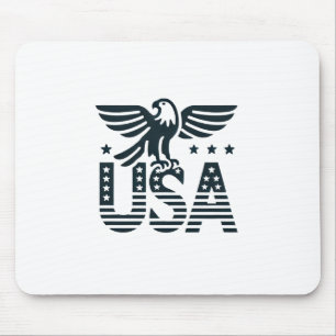 USA Eagle Patriotic Desig -Stars and Stripes Style Mouse Mat