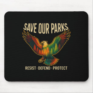 Usa Eagle Save Our Parks Resist National Park Prot Mouse Mat
