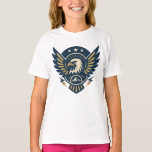 USA Eagle Shield — Vintage Flag Crest T-Shirt