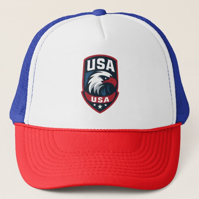 USA Eagle Sports Crest Trucker Hat (Front)