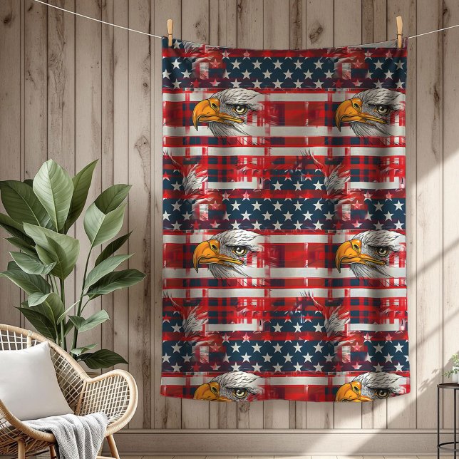 USA Eagle Throw Celebrate Freedom in Cosy Style Fleece Blanket (USA Eagle Throw Celebrate Freedom in Cozy Style)