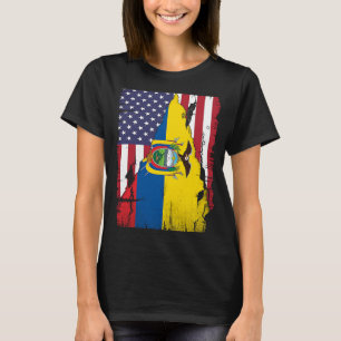 USA Ecuador Flag Distressed Ecuadorian Pride T-Shirt