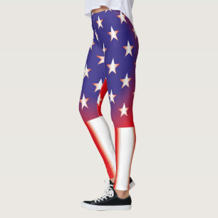 USA EEUU FLAG SUN GRAPHIC BY MASANSER PIXELAT LEGGINGS