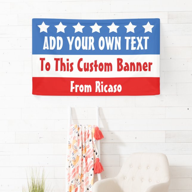 USA Election Red White Blue Customisable Banner (Insitu)