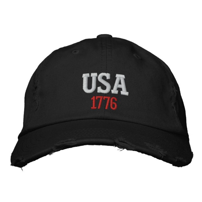 USA Embroidered Baseball Cap (Front)