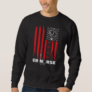 Usa Er Nurses Nursing Healthcare Workers Cns Clini Sweatshirt