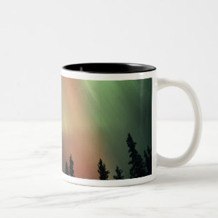 USA, Fairbanks area, Central Alaska, Aurora 3 Two-Tone Coffee Mug