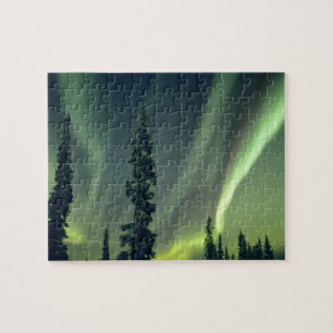 USA, Fairbanks area, Central Alaska, Aurora Jigsaw Puzzle
