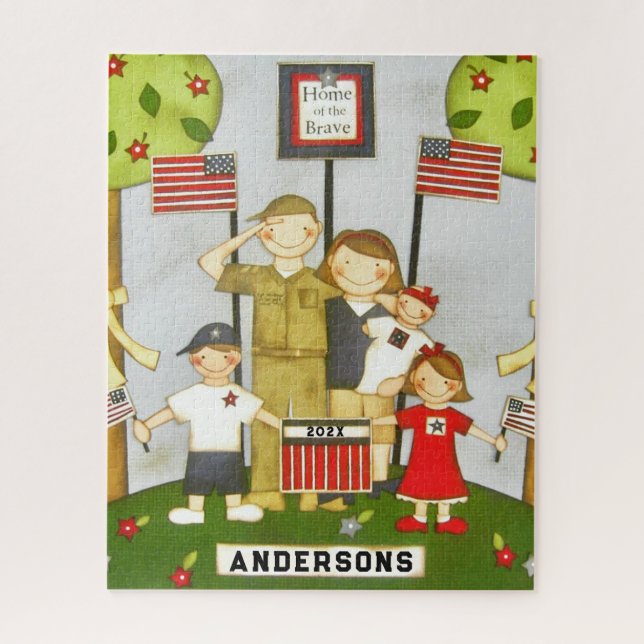 USA Family Gift Jigsaw Puzzle (Vertical)