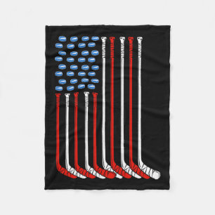 Usa Field Hockey American Flag Fleece Blanket