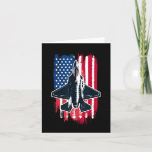 Usa Fighter Jet F-35 4th Of July Men Women Kids Pa Card