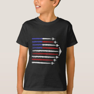 Usa Fighter Jets 4th Of July Men Women Kids Funny  T-Shirt
