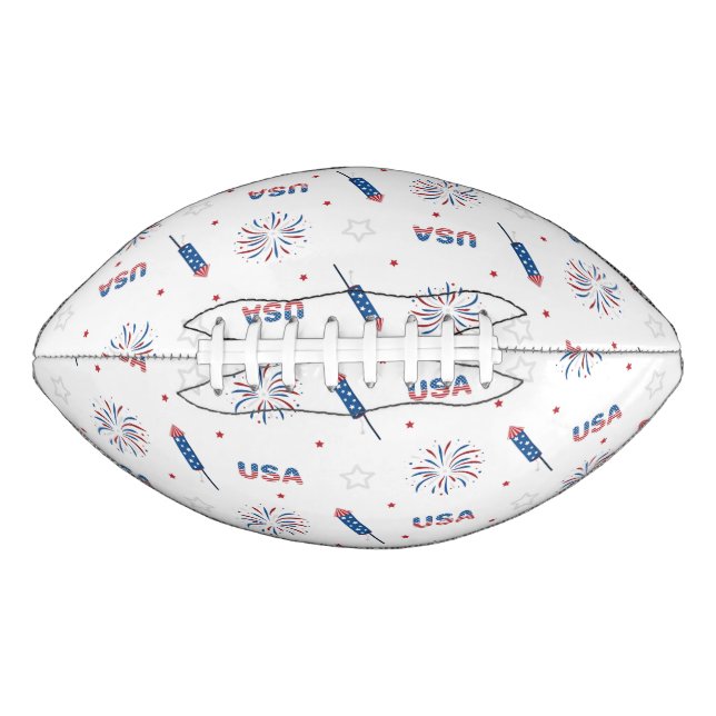 USA Firecrackers and Fireworks American Football (Front)