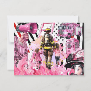 Usa firefighters proud American vintage  Postcard