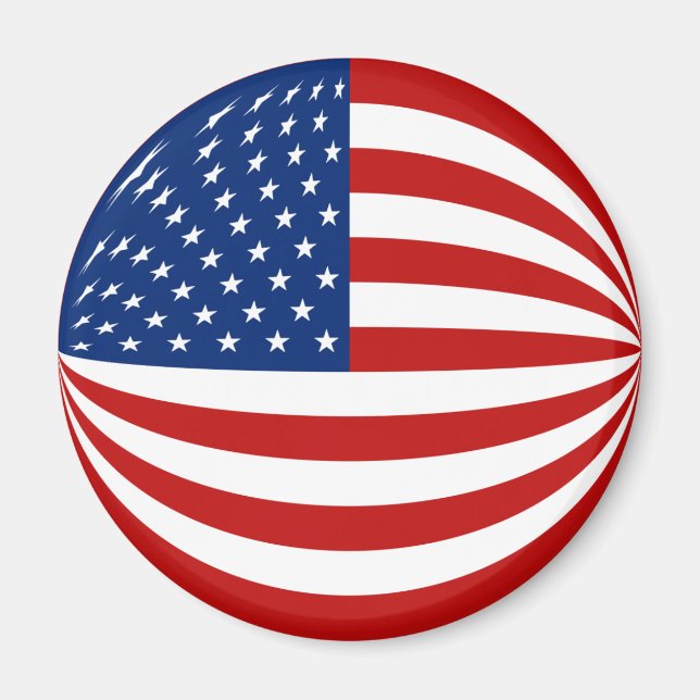 USA Fisheye Flag Magnet (Front)