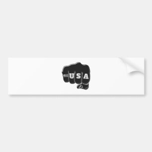 USA Fist Bump with the American flag Bumper Sticker
