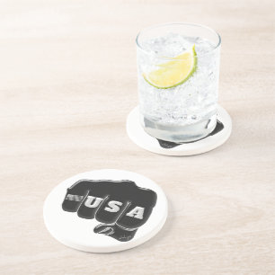 USA Fist Bump with the American flag Coaster