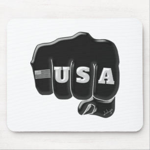 USA Fist Bump with the American flag Mouse Mat