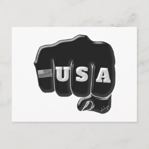 USA Fist Bump with the American flag Postcard