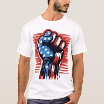 USA Fist Dripping with Red Line background 